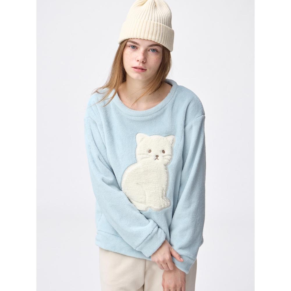 

Gu By Uniqlo Пуловер Marshmallow Feel Кот 60 LIGHT BLUE/3XL