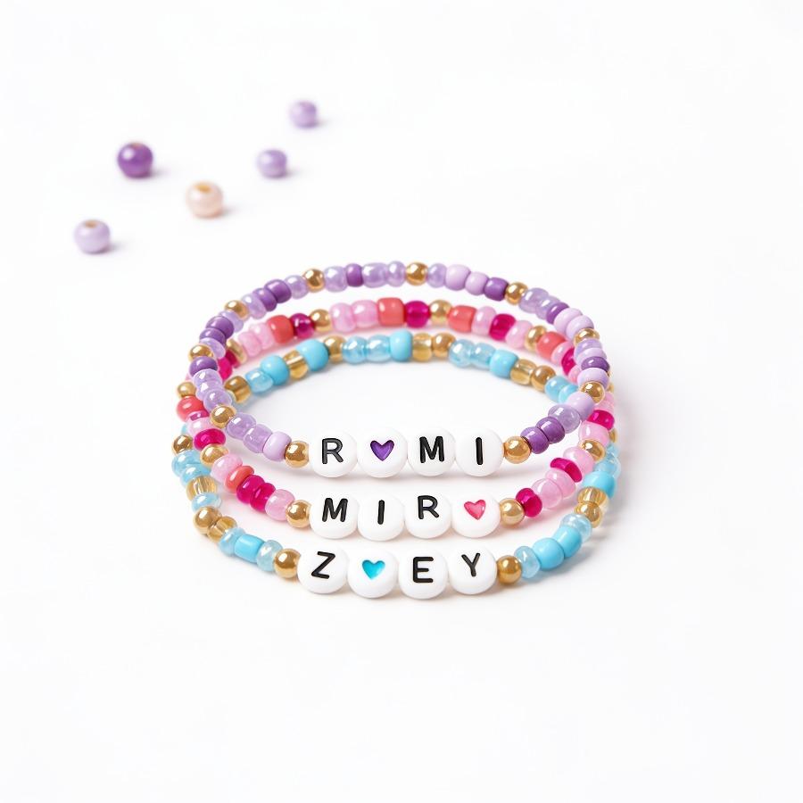 3pcs K-pop Bracelets | Fashion Mixed Color Acrylic Friendship Bracelets for Besties, Concert & Theme Party Accessories