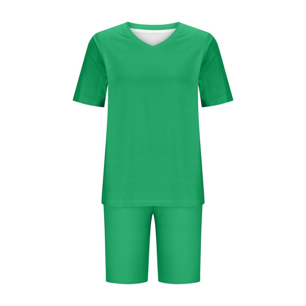 Women's Loose And Fashionable  Casual Short Sleeved Shorts Two-piece Set