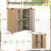 YODOLLA Outdoor Metal Vertical Storage Cabinet, Waterproof Small Tool Cupboard for Backyard Garden - Wooden
