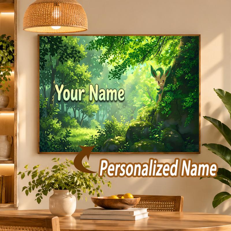 Leafeon Custom Name Diamond Painting Personalized 5D Full Drill DIY Diamond Art Home Decor