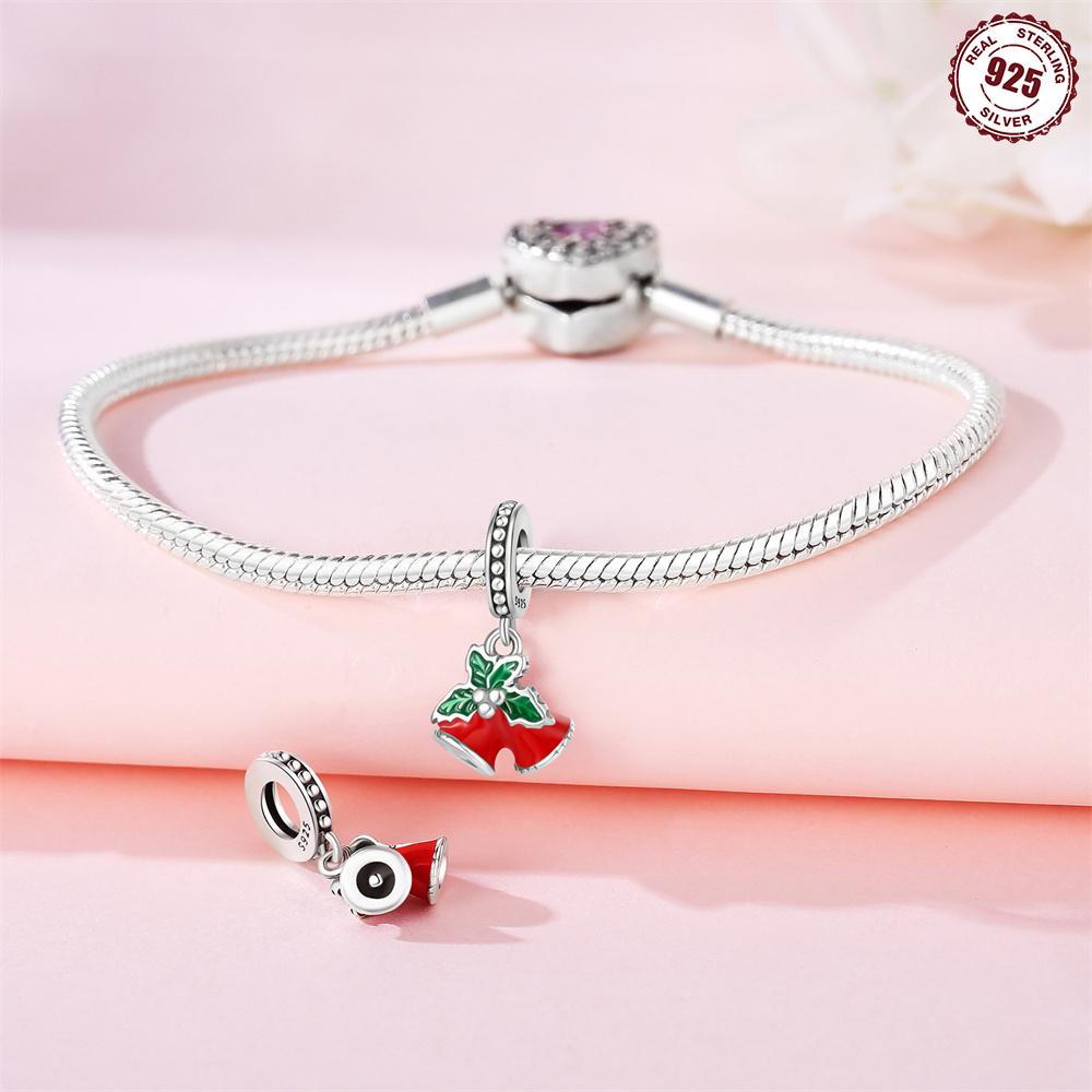Beads Copper Charms Original Ringtones Christmas Pendant Beads Fit Bracelet Jewelry Diy Women Fine Gift Accessory