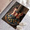 1Pc Guitar Print Rug - home decoration Carpet For Living Room Bedroom Flooring Computer Chair Area Rug
