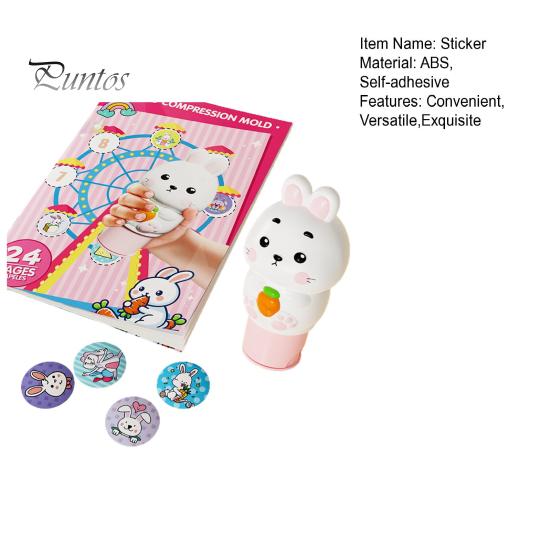 Sticker Stamper Set 100-Page Cute Pattern Stickers Arts And Crafts Fidget Toy Collectible Cartoon Character