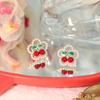 Sweet Lovely Pearl Cherry Stud Earrings For Women Girls Korean Style Jewelry Earrings Gifts