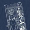 Fantastic Four Unisex Adult First Family And Herbie Blueprint Heather T-Shirt