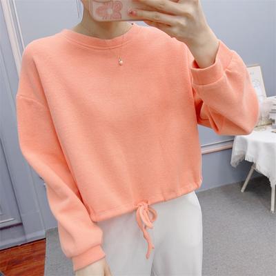 Retirada de Marca Primavera Moda Casual de Estilo Han Nuevo para Mujer Jersey Corto con Cordón Versátil