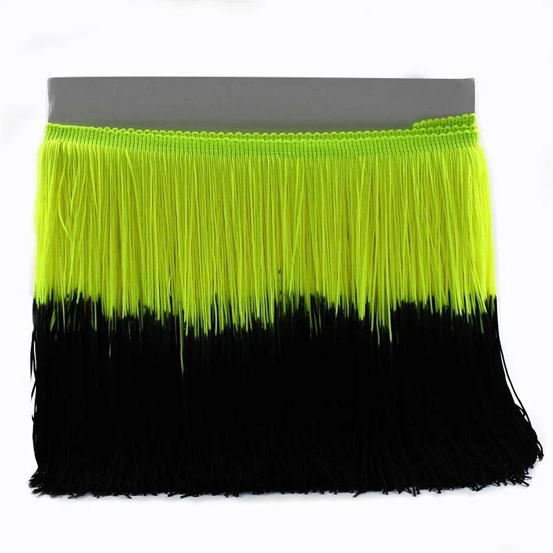 Meetee 2/3/5M 20cm Coloured Fringe Tassel Clothing Curtain Lace Trim Webbing Ribbons for Sewing Latin Dress Fabric Accessories
