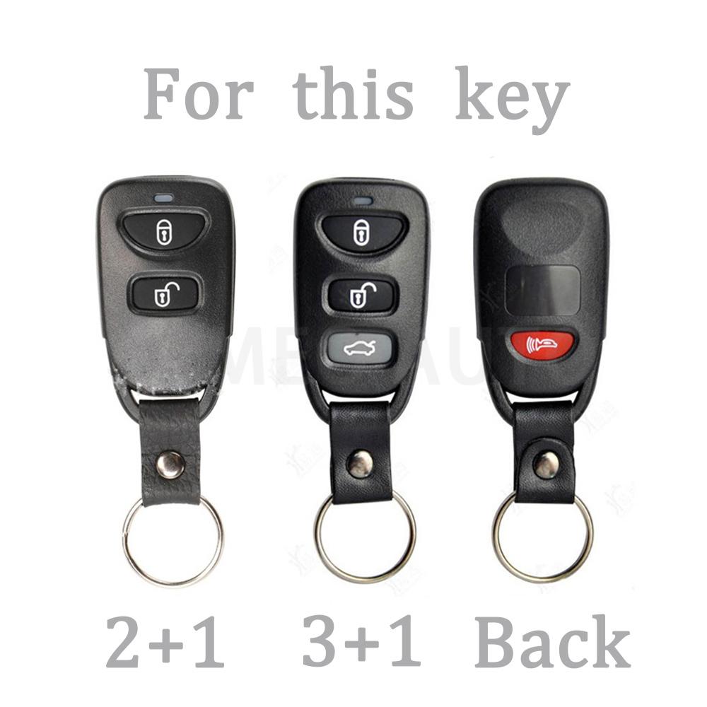 Tpu Remote Car Key Shell Case For Hyundai Elantra Sonata Santa For Kia Carens 2+1/3+1 Buttons Key Protector Cover Key Chain Set