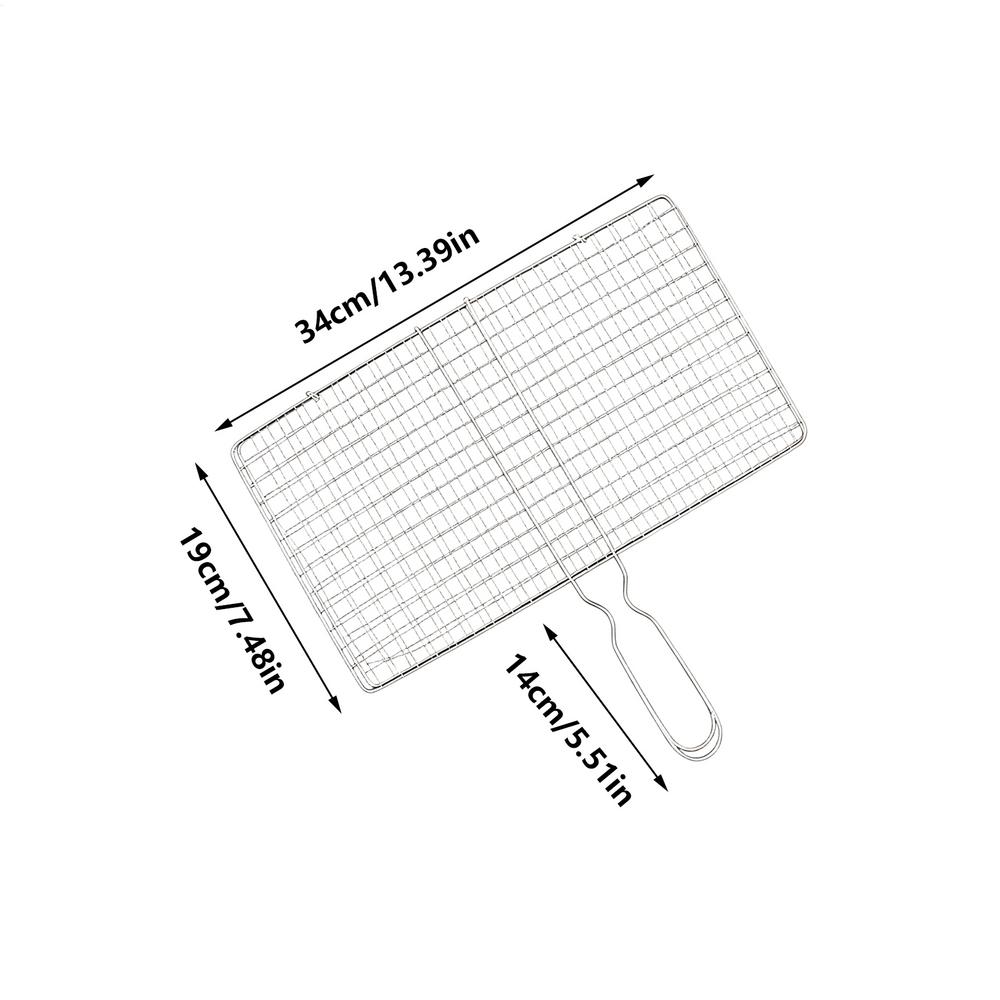 Grill Basket bbq net BBQ Basket Large Folding Grill Basket with Removable Handle.Grill Baskets for Outdoor Grill Camping