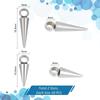 UNICRAFTALE Gothic Style Cone Spike Charm Cone Charm with 3mm Large Hole Titanium Steel Punk Style Spike Charm Dangle Earring Charm Bracelet Charms