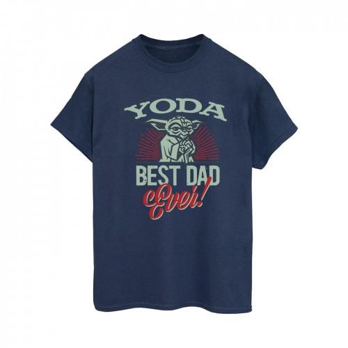 STAR WARS T-shirt da uomo/donna Mandalorian Yoda Papà in Cotone Boyfriend