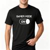 Unisex 100 Cotton Gamer Mode On Toggle Switch Gaming Graphic T Shirt Casual Video Game Lover Male Tees