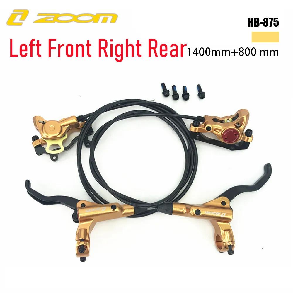 ZOOM HB875 MTB Bike Hydraulic Disc Brake Set 800/1400mm Left Front/Right Rear Mountain Bicycle Oil Pressure