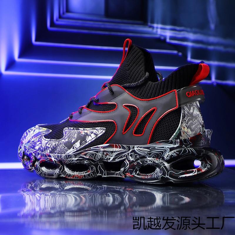 Large size new fly-woven camouflage blade casual shoes sports shoes men's shoes running shoes dad shoes