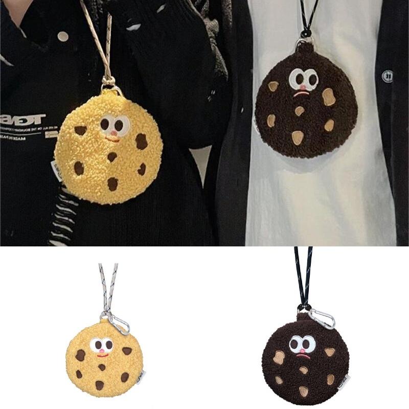Niedliche Keksförmige Plüsch-Münzbörse Umhängetasche für Mädchen