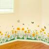 Little daisy skirting board Living room bedroom wall stickers Wall decoration stickers Wall wall stickers