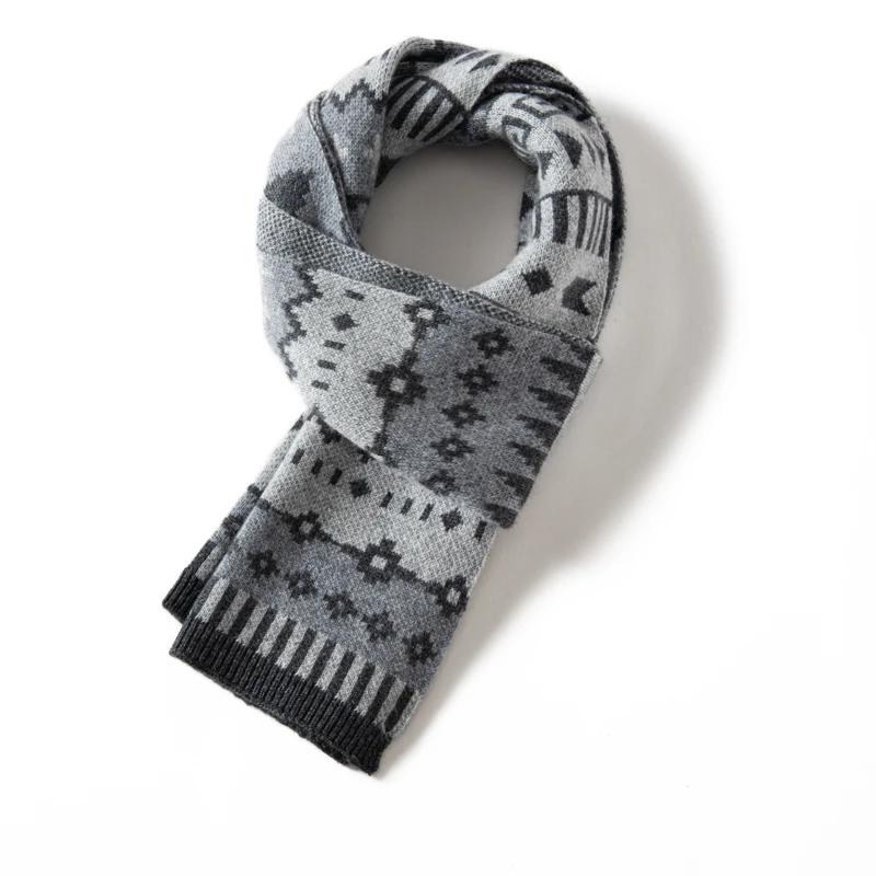 Women's 100% Cashmere Diamond Pattern Scarf and Hat Set Winter Thickened Multi FunctionEar-Protecting Knitted Two-Piece Ensemble