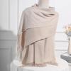 Reversible Cashmere Wool Scarf: Unisex Autumn/Winter, Luxurious Korean Style Shawl.