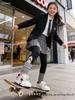 Cute Cartoon Embroidery Parent-Child White Shoes - Girls' and Boys' New Year's Style Versatile Sneakers for Spring 2026.