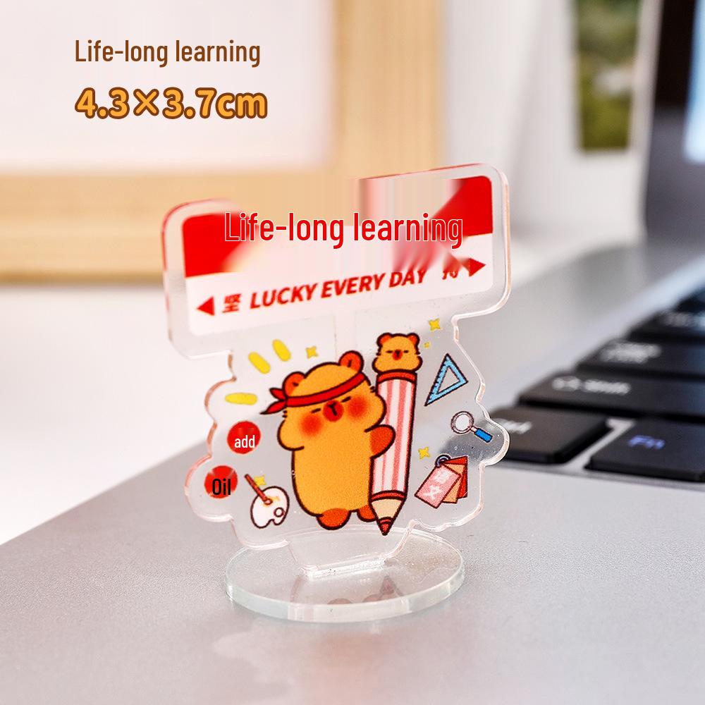 DIY Capybara Card Standee: Cute Inspirational Desktop Ornament for Students