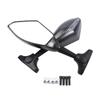 Universal Motorcycle Rearview Mirrors HD with Lights Flat Mirror Black Modified Reversing Reflector