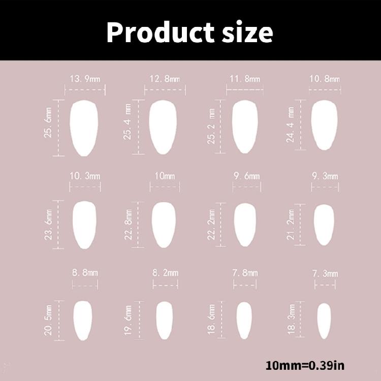 24 Pièces Ongles Press-On Brillants Court Amande Faux Ongles Joli Élégant Ongles à Coller Blanc French Tip Ongles Artificiels