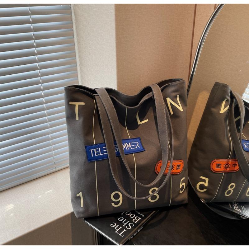 

Canvas bag women s large-capacity new summer literary and artistic style shoulder bag casual versatile student tote bag