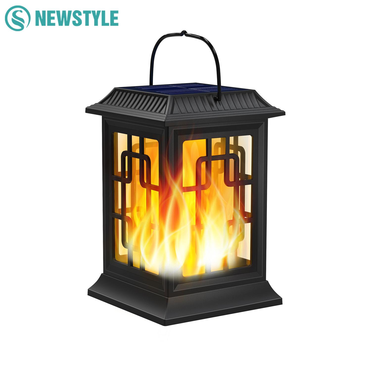 

Upgraded Solar Flickering Flames Hanging Light Solar Powered Lantern Waterproof Garden Ornaments For Yard Pathway Patio Decor