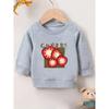 European Sizes Cute and Fun Printed Pattern, Thin and Versatile Comfortable Round Neck Hoodie for 0-3 Year Old  Kids , Suitable for Outdoor Wear