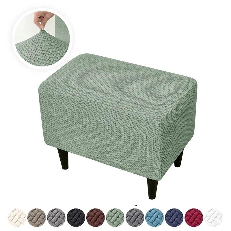 Jacquard Wing Chair Cover Stretch High Sloping Armchair Covers Nordic Elastic Single Sofa Slipcovers With Seat Cushion Covers