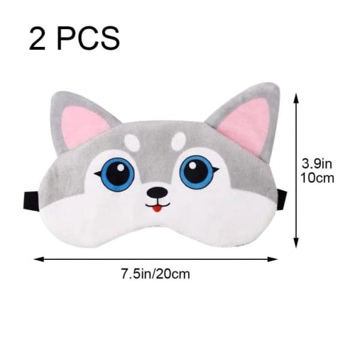 Dinntty Silk Eye Mask, Light-Blocking, Cute Cat Design, Eye Mask for Eyestrain, Blindfold, Soft Eye Cover for Women and Kids, Adjustable Straps, Set O