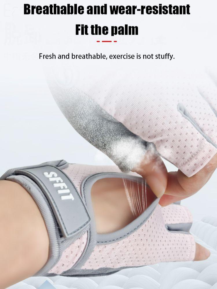 Männer Frauen Fitnesshandschuhe Halbfinger Bodybuilding Fitnesshandschuh Outdoor Atmungsaktives Elastisches Gewebe Rutschfeste Handschuhe