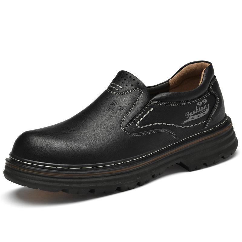 Men s Genuine Leather Non-slip Outdoor Work Shoes Size 43