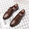 Fashion Business Men's Fashion Business Dress Pointed Office Shoes Genuine Leather Shoes Mens Buckle Casual Wedding Luxury Derby Shoes