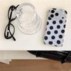 Dual-Layer Frosted Polka Dot Case for iPhone 15/17/16 Pro Max - Anti-Fall Cover