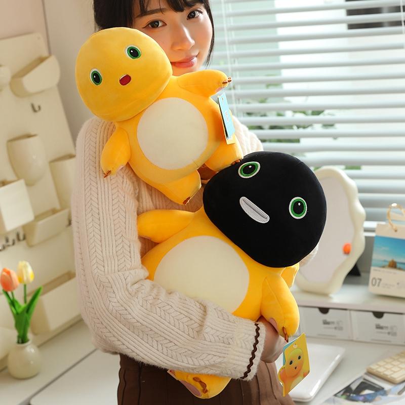 Kawaii Anime Cartoon Little Milk Dragon Doll Cute Dinosaur Stuffed Plush Toy Cute Doll Black Face Sleeping Pillow Gift