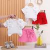 New Summer Baby Clothes Kids Girls Clothing Suit Children T-Shirt Skirt 2Pcs/Sets Toddler Casual Costume Infant Tracksuits