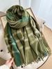 Women Winter Knitted Scarf Headscarf Lady Men Casual Double Sided Plaid Tassel Scarve Male Foulard Wrap Shawl New Unisex Korean