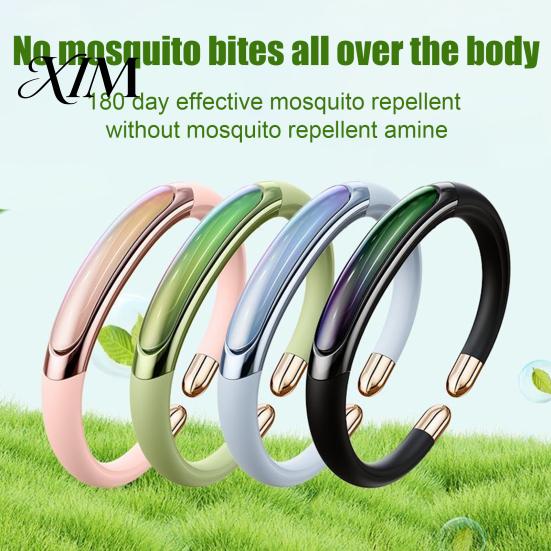 Essential Oil Repellent Band Mosquito Bracelet with Plants Oil, DEET-Free Silicone Wristband Ring for Kids Adults, Bangle Outdoor Camping Hiking