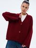 Women's Thick Pink Knit Cardigan - European & American Style