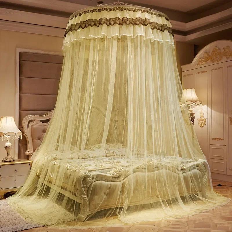 1-2M European-Style Palace Dome Mosquito Net Kid Baby Bed Canopy Bedcover Curtain Bedding Romantic Baby Girl Round Dome Tent