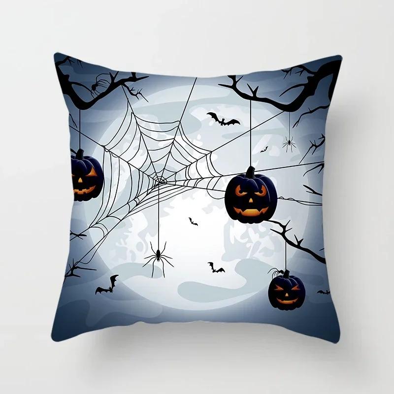 Halloween Theme Pillowcase Car Office Living Room Sofa Halloween Pumpkin Lantern Decoration Pillowcase