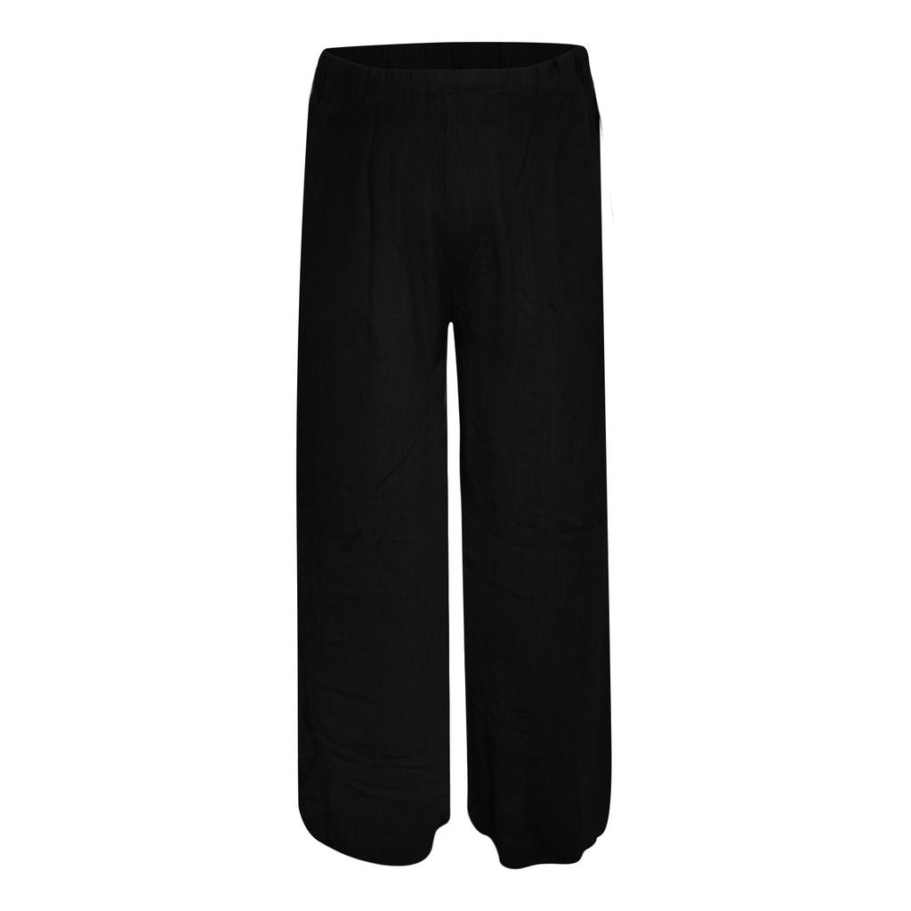 Women's Fashion Casual Color Loose High Waist Straight Pants