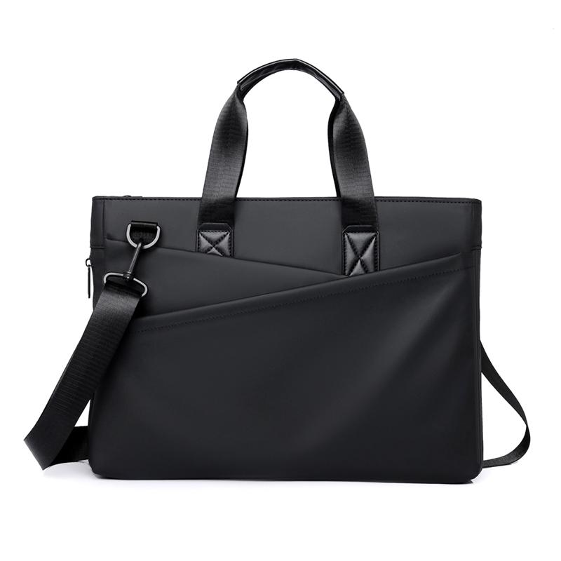 Men's Business Briefcase Large Capacity Handbag Oxford Crossbody Bag Commuter Shoulder Computer Bag