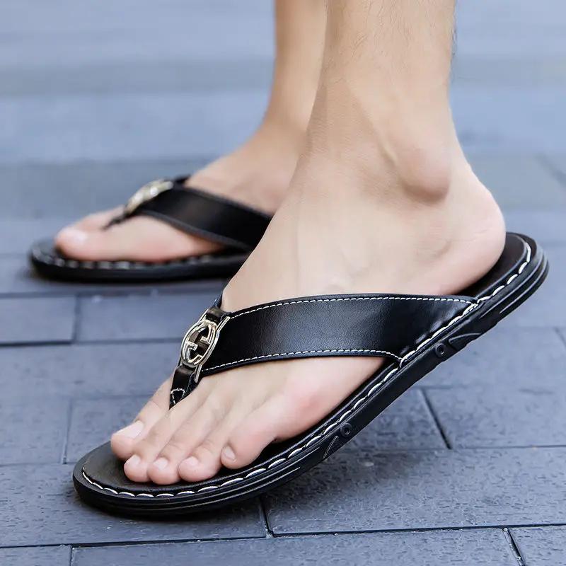 Fashion Flat Slides Summer Male Slipper Pvc Low Price Designer Luxury Original High Quality Men's Shoe Fashion Cheap Shoes Korean Style