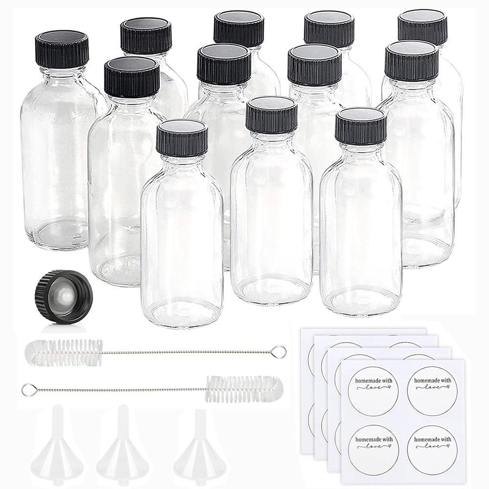 

Glass Bottles With Caps,Wellness Shot Bottles Sample Bottles for Bourbon Whiskey,liquor,Potion,Oils,Tincture,Hot Sauce,Juice 2oz 6PCS
