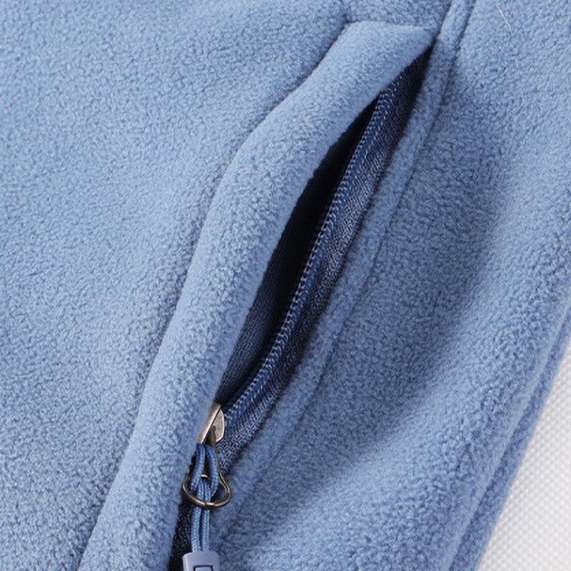 Herbst Herren Outdoor Freizeitweste Jacke Herren Uni Stehkragen Winddicht Polarfleece Weste Angeln Wandern Weste Mann