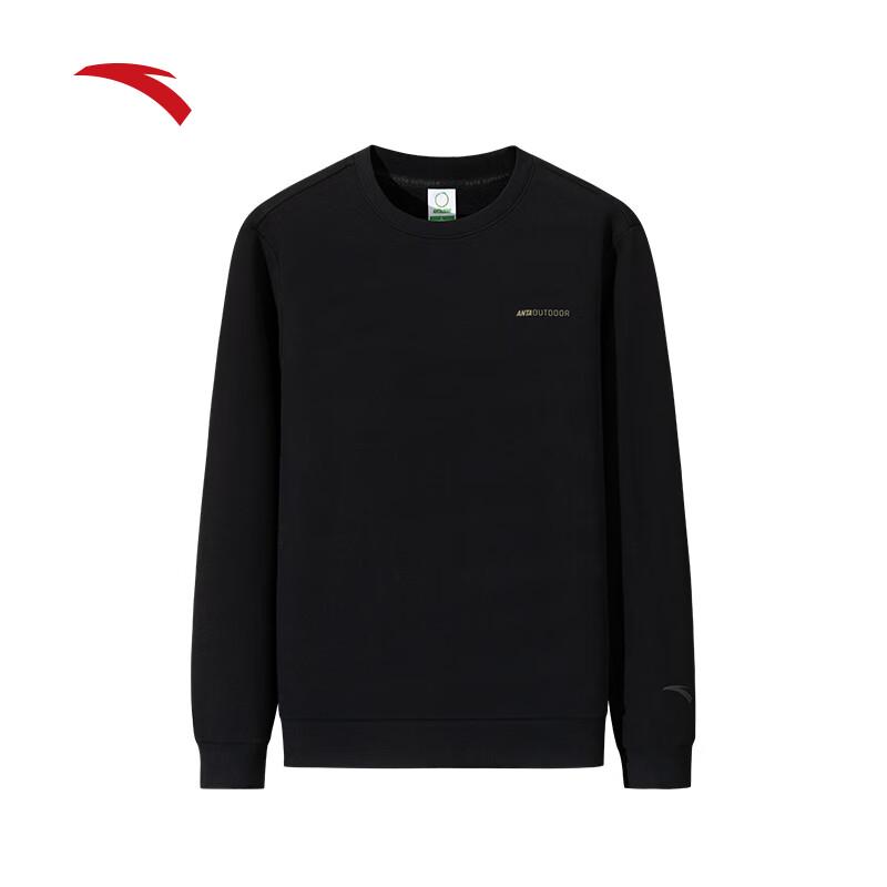 Anta Men's Outdoor Fleece-Lined Crewneck Pullover Sweatshirt
