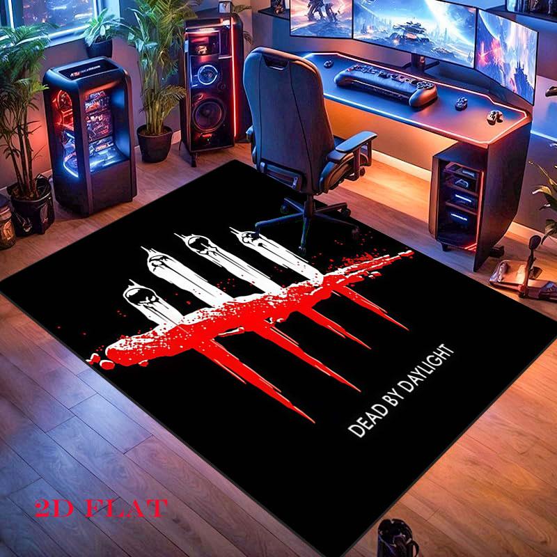 Tappeto Dead by Daylight per Soggiorno Camera da Letto Casa Decorazione Divano, Tappetino Antiscivolo per Giochi Bambini